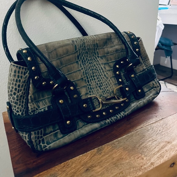 Rafe nyc handbag. Turquoise and navy alligator skin - Picture 7 of 10
